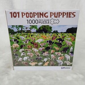 Funwares 101 Pooping Puppies 1000 Piece Jigsaw Puzzle Gag Gift Dog Lover Sealed